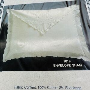Heirloom Handmade Envelope Sham Standard The Antiquity Linen Collection 21" X27"